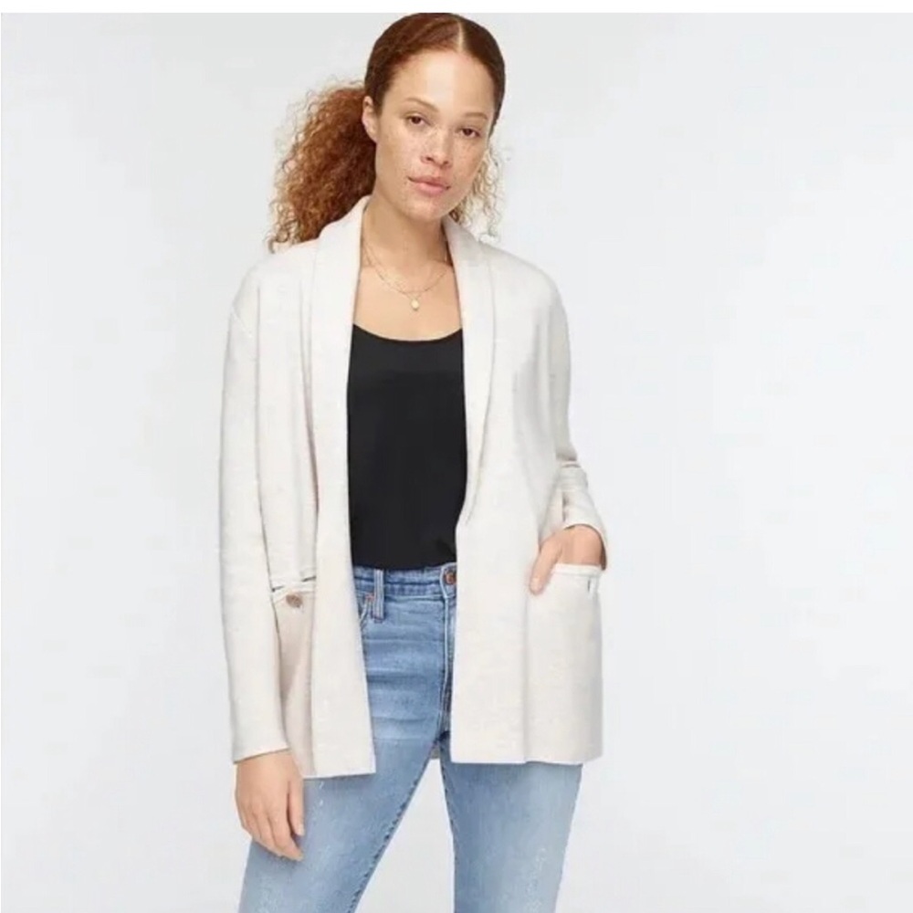 JCREW Camille Cream Sweater Blazer